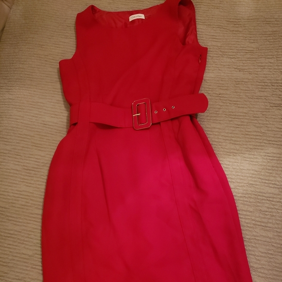 Calvin Klein sheet dress, red, size 8 - Picture 5 of 5